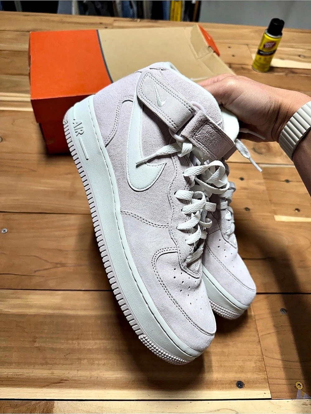 Nike Air Force 1 High Suede Light Pink Sneakers